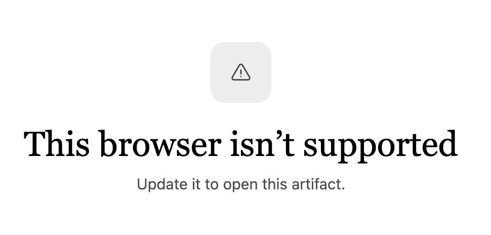 DKretyn's tweet photo. Why @claudeai Artifacts don't work on Firefox?! cc @bcherny https://t.co/zyOw907dkP