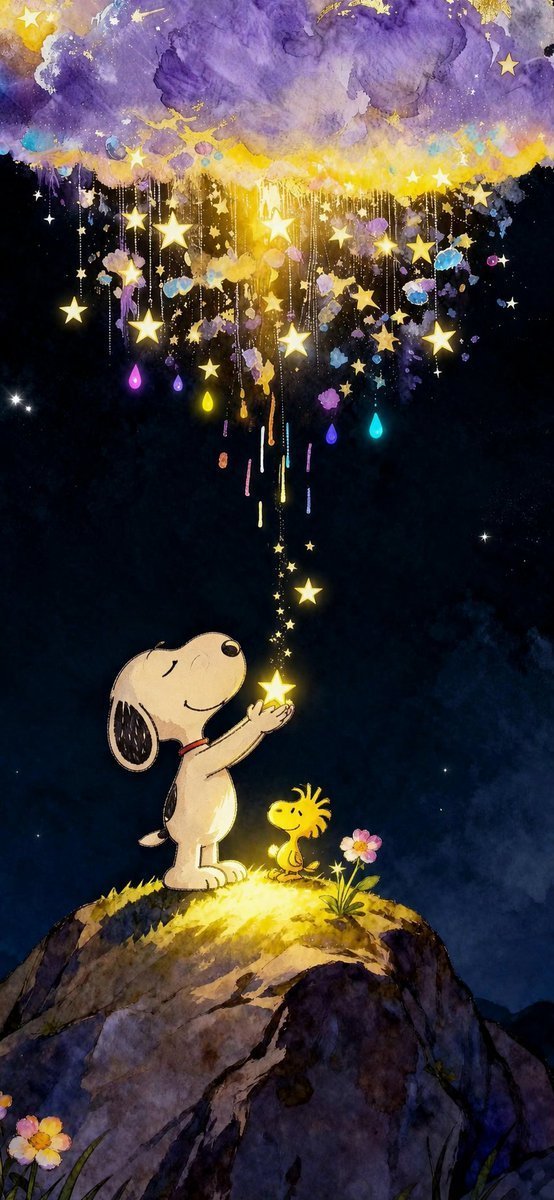 SnoopyWallpaper's tweet photo. Catching Falling Stars with Snoopy https://t.co/qYDaYjVjg9