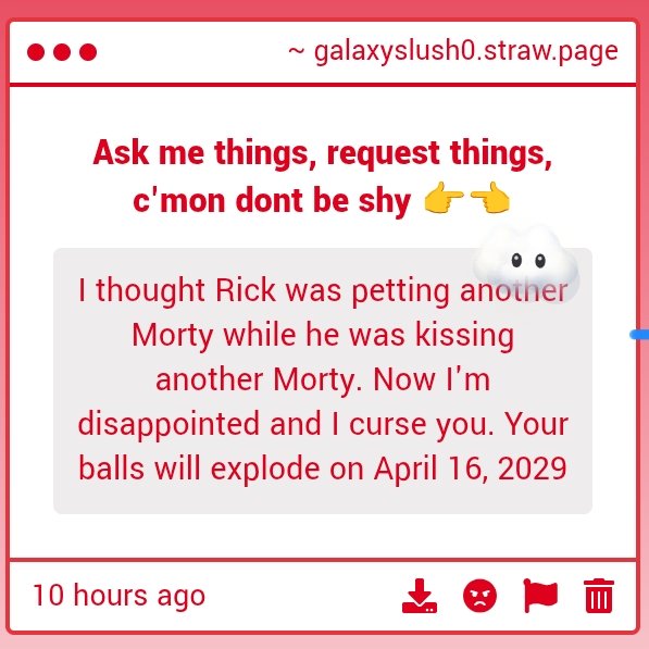 Galaxy_Lush's tweet photo. the cutest morty ever and someone cursing my balls this day is amazing https://t.co/OB2U45YRjn