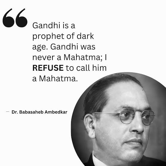 DpreetG's tweet photo. "Gandhi was never a Mahatma"
- B R Ambedkar https://t.co/DnZANq5ag2