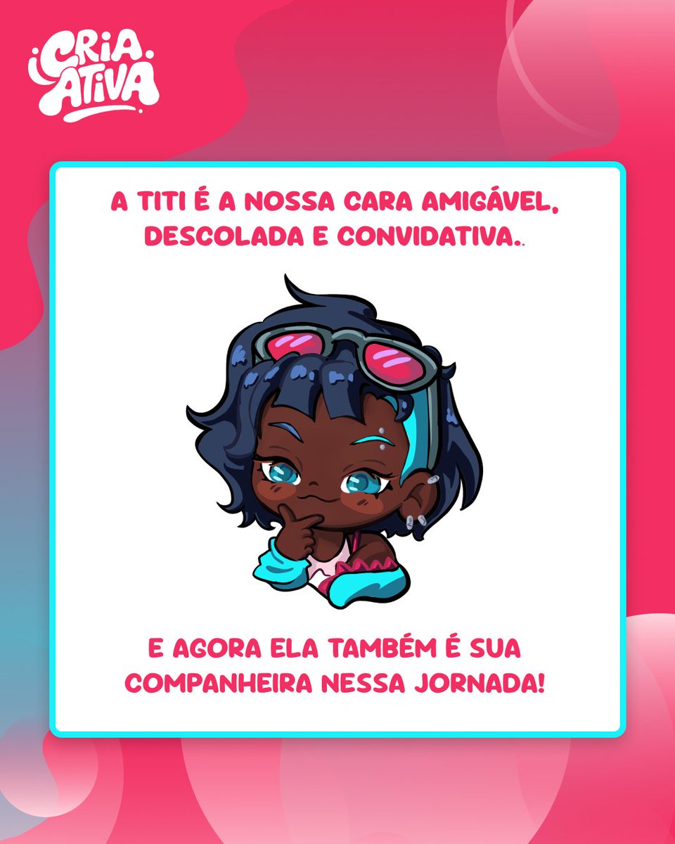 criaativastudio's tweet photo. A Titi finalmente deu as caras por aqui! 

E já avisamos: essa carinha ainda vai aparecer MUITO pelas nossas redes. 

Agora conta pra gente: qual detalhe do visual dela vocês mais curtiram? 

#Vtuber #CRIAATIVA https://t.co/6W8uLAag8J