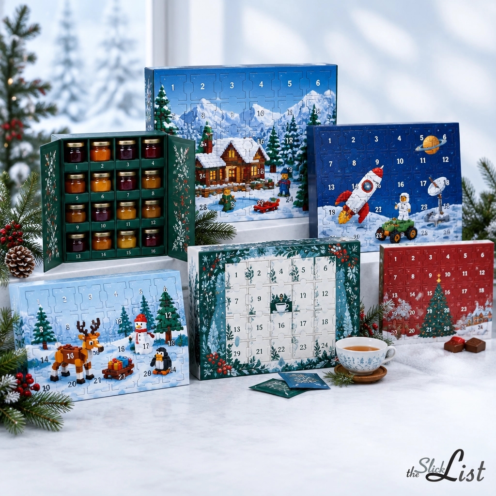 theSlickList's tweet photo. Why do chocolate advent calendars rate lowest? 6 for kids/adults; owners explain why. Bonne Maman: 4.8/5 from 5,030 ratings; 24 mini jam jars. Guide: theSlickList. AI-assisted. #AdventCalendar #HolidayGifts #theSlickList https://t.co/oI2NjDwXTw
