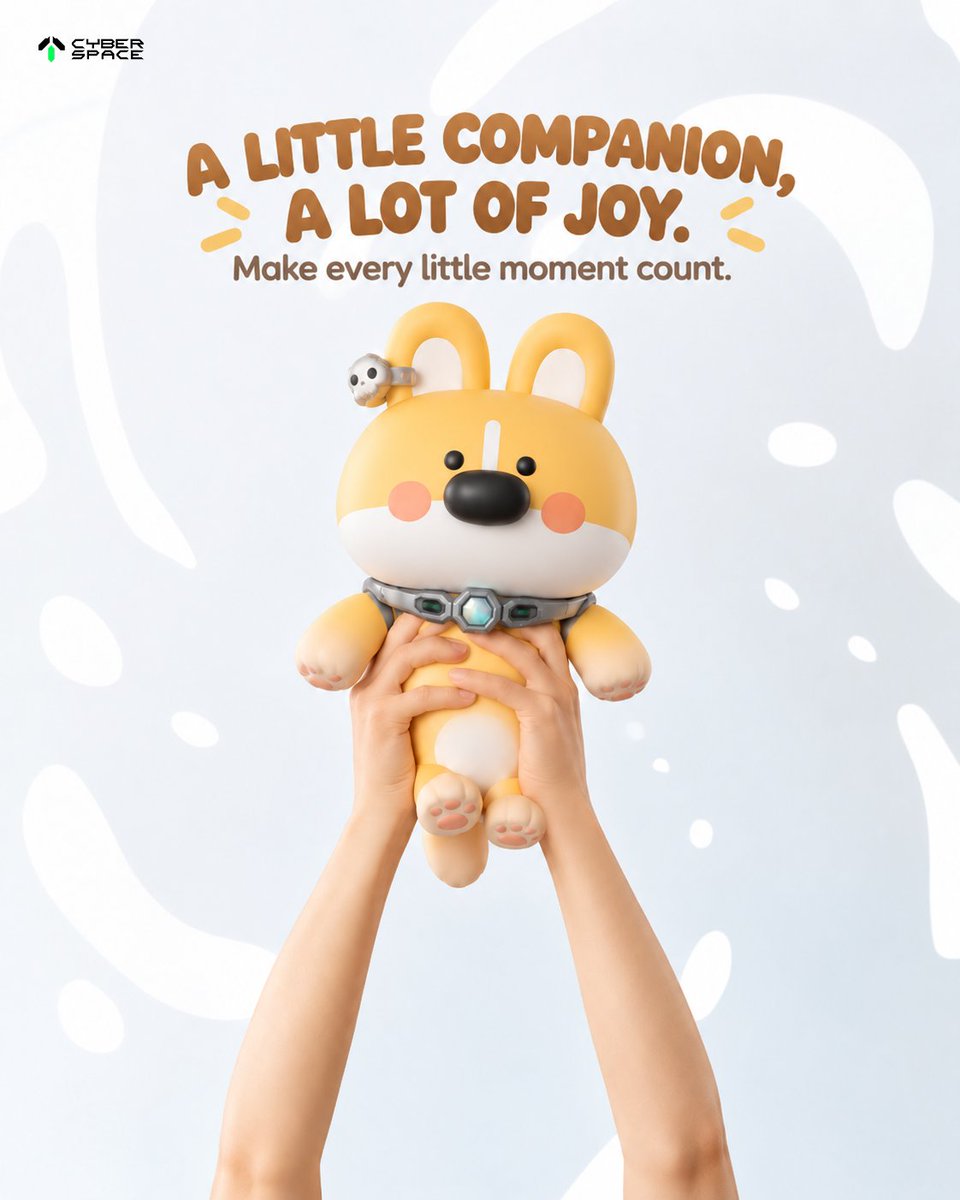 CyberSpace_VN's tweet photo. Một người bạn nhỏ cũng có thể mang đến thật nhiều niềm vui. 🐶💛

Hãy trân trọng từng khoảnh khắc giản dị,bởi những niềm vui nhỏ bé trong cuộc sống hằng ngày cũng rất đáng được lưu giữ. ✨

#CyberSpace #CyberCharge #AIDOGGY https://t.co/HbuopcNVMT