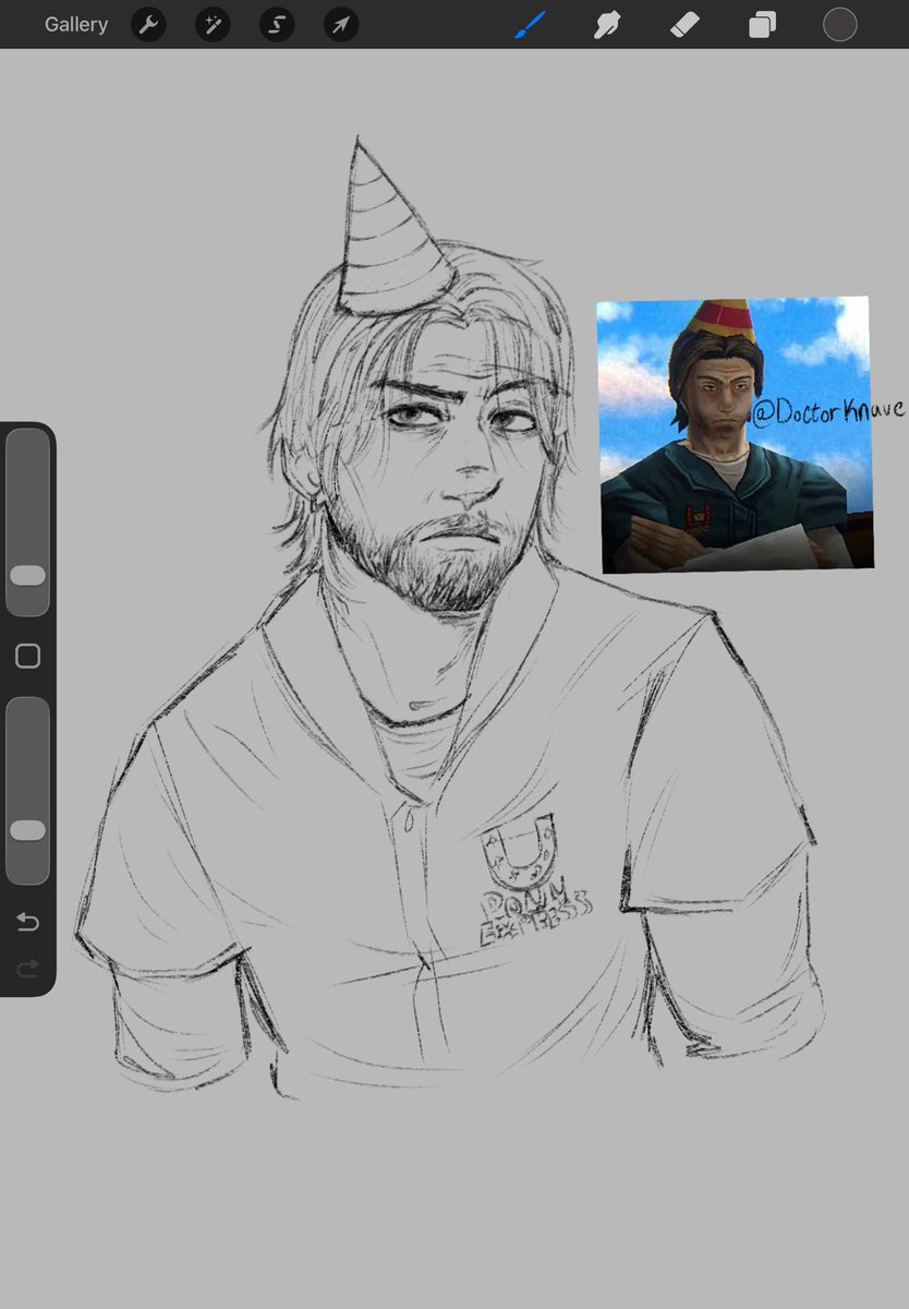 doctorknave's tweet photo. I finally got an iPad ! So that means… comms are open! Here’s a sketch of jimmy I did ^_^ // https://t.co/DrhrA4vnIS