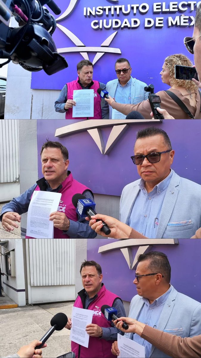 somosmx_cdmx's tweet photo. Hoy Denunciamos formalmente ante el IECM a Clara Brugada y a alcaldes de Morena por actos anticipados de campaña y uso indebido de recursos públicos en el Zócalo.

​Exigimos una investigación a fondo y que estos gastos se contabilicen en sus topes de campaña. 📄👇
#SomosCDMX https://t.co/UfvV9efNuu