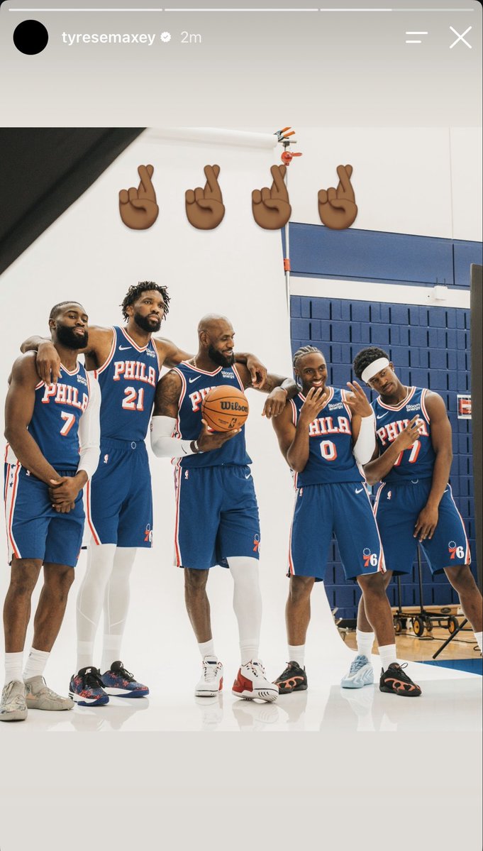 76ersMuse's tweet photo. Tyrese Maxey via IG: 

“ 🤞🏾🤞🏾🤞🏾🤞🏾”  🥹 https://t.co/1PIUJfFaaC