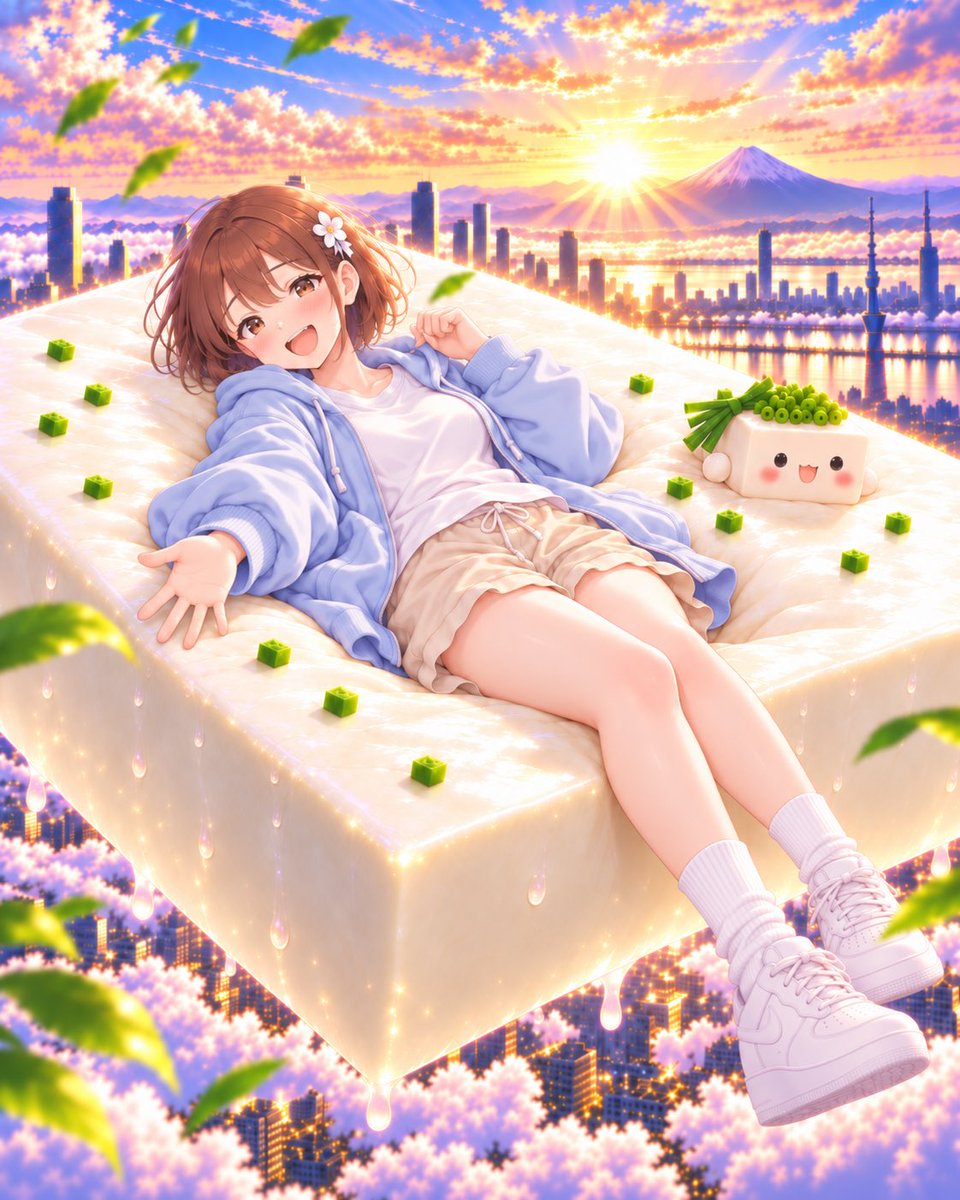 miko62ac's tweet photo. おはようございます☀️
今日は「豆腐の日」✨

朝から豆腐にめり込んでます。
思ったより居心地いいです☺️

このまま二度寝したい……

#豆腐の日 #今日は何の日 #白石みこ https://t.co/KAmFCygiXe