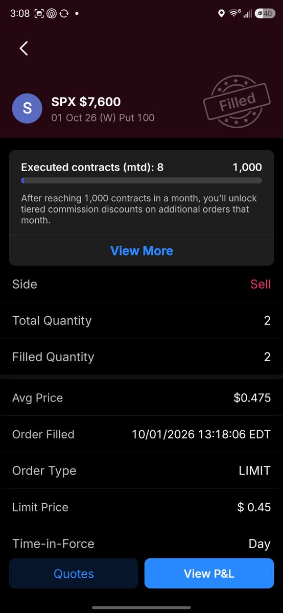 Daily0DTESPX's tweet photo. 🦴 SPX — bought the dip, sold both lower
Added the second at 0.65. Three minutes later both were gone. Didn’t feel like a plan. Felt like I wanted out.
#SPX #0DTE #daytrading https://t.co/rBafy5gHNm