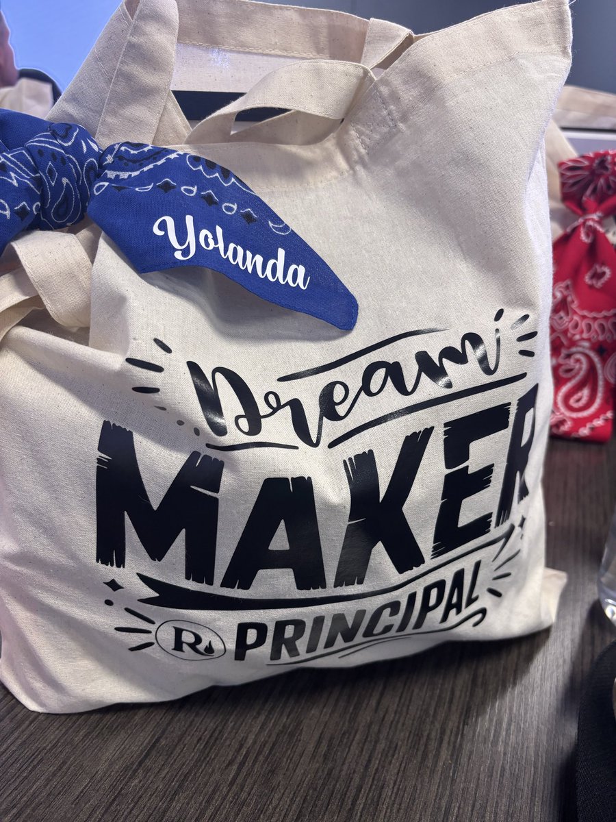 yolanda_gaither's tweet photo. Thank you to @IamBranum and cabinet for the thoughtful Principal Appreciation gift. It’s a personalized bag full of our individual favorites things 🥰. #RISDDreamOn #apollogearup https://t.co/Zp7R0yNM31