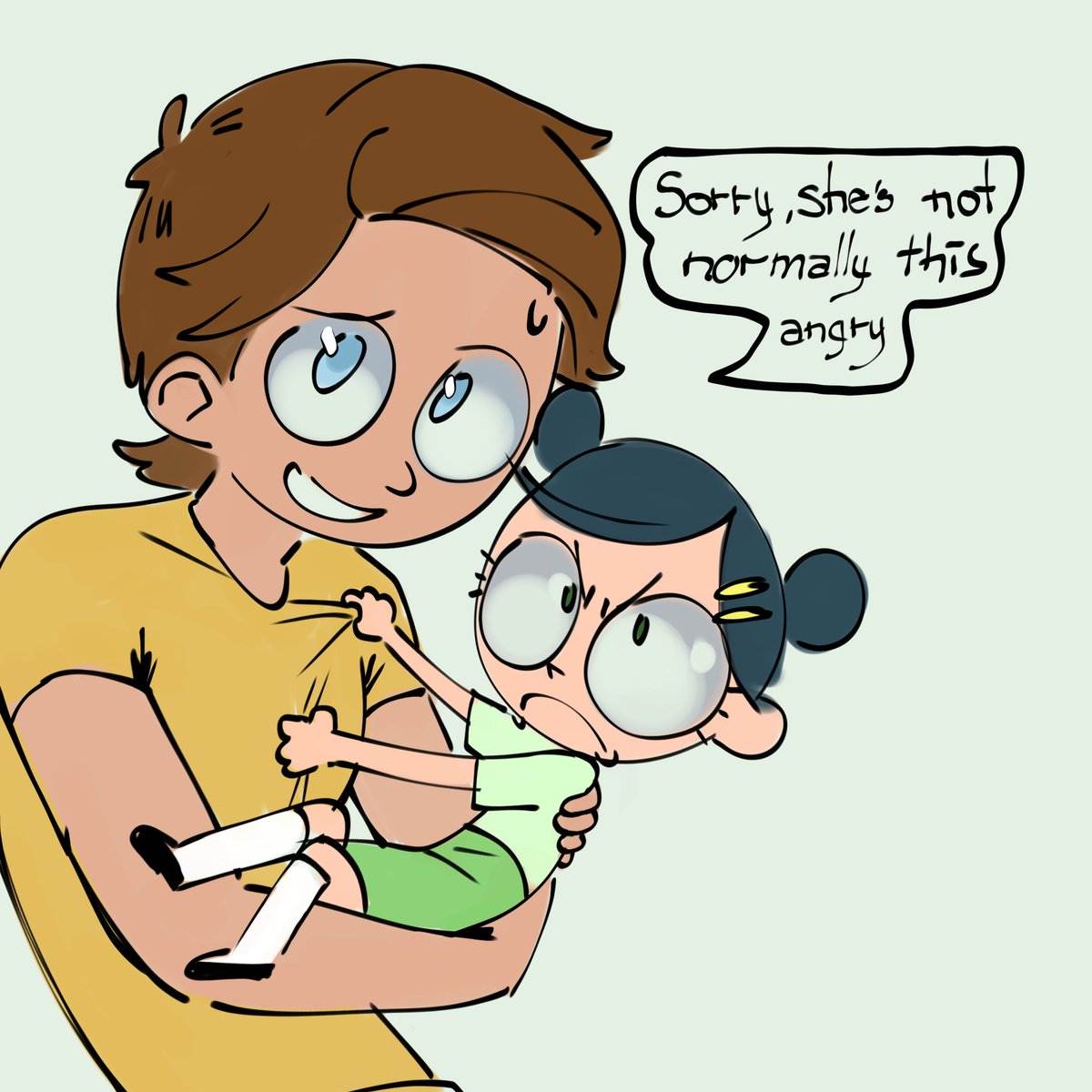 Galaxy_Lush's tweet photo. i'll leave you with morty and his daughter from that au i never finished as last post today, i need to sleep 🫸 https://t.co/z2sjP7xllG