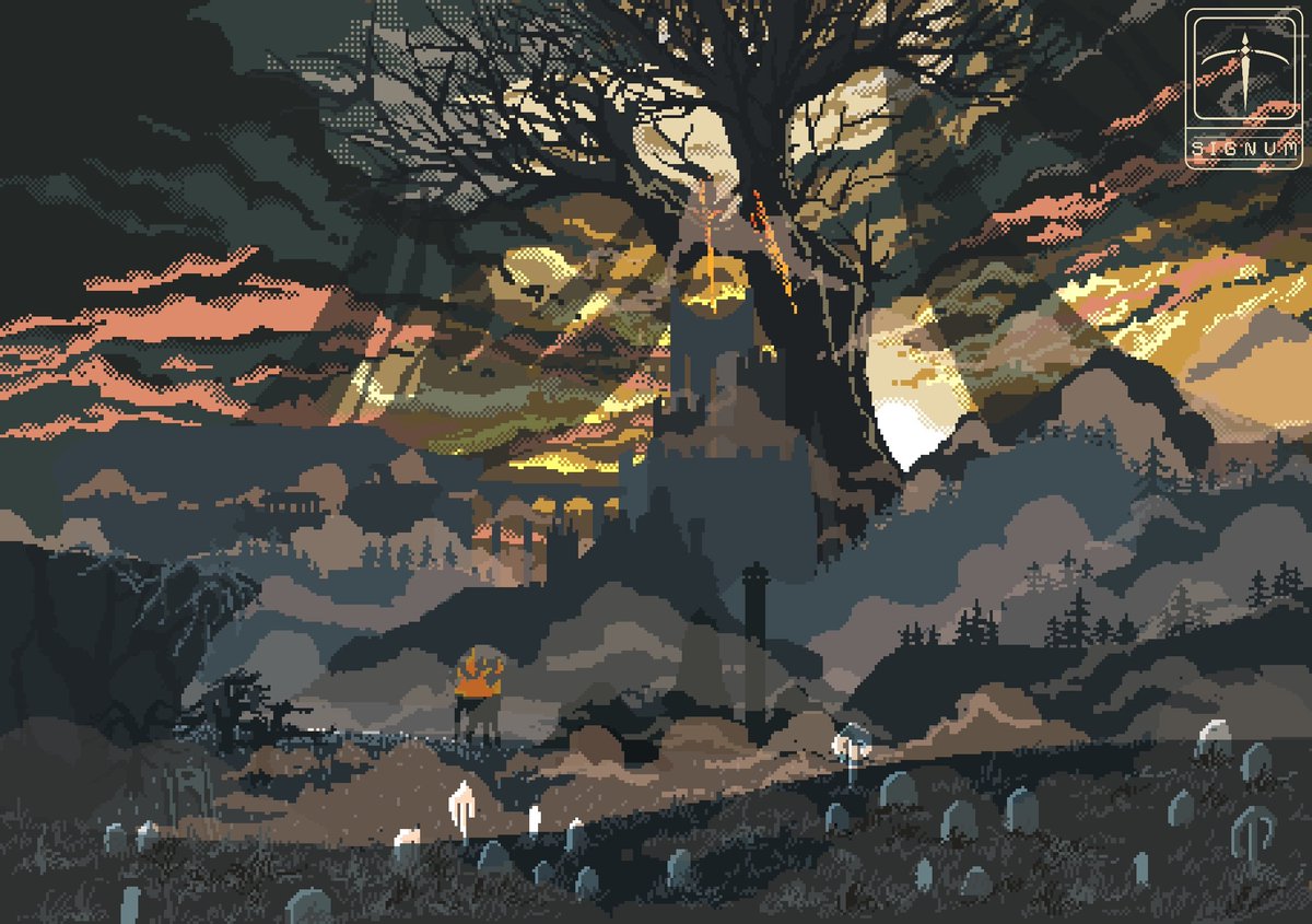 signumxneotrope's tweet photo. I tried to recreate Gravesite Plains from Shadow of the Erdtree DLC in a pixelart medium, and i think it turned out to be really good. Lemme know what to make next!

@pixquare_app #pixelart #eldenring #dotpic #retrogaming https://t.co/nxrQXsxeTp