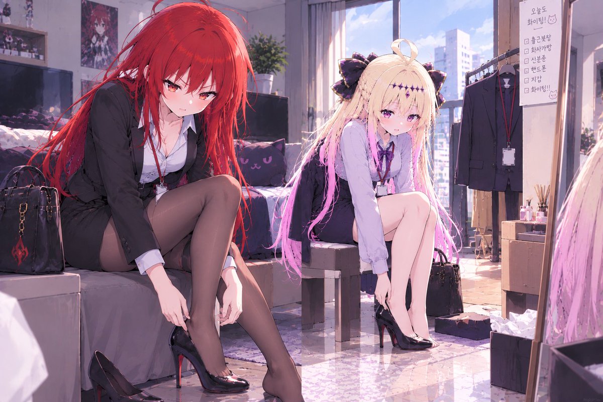 BeneathMoons's tweet photo. 직장인 샤나와 새도우!
#灼眼のシャナ　　　　#작안의샤나 #샤나 #메론빵 #shana #shakugannoshana #シャナ　#しゃくがんのしゃな
#츤데레 #つん명탐정프리큐어 
#AIイラスト #precure #名探偵プリキュア #CureArcanaShadow #キュアアルカナ・シャドウ https://t.co/Ust6c2fLkI