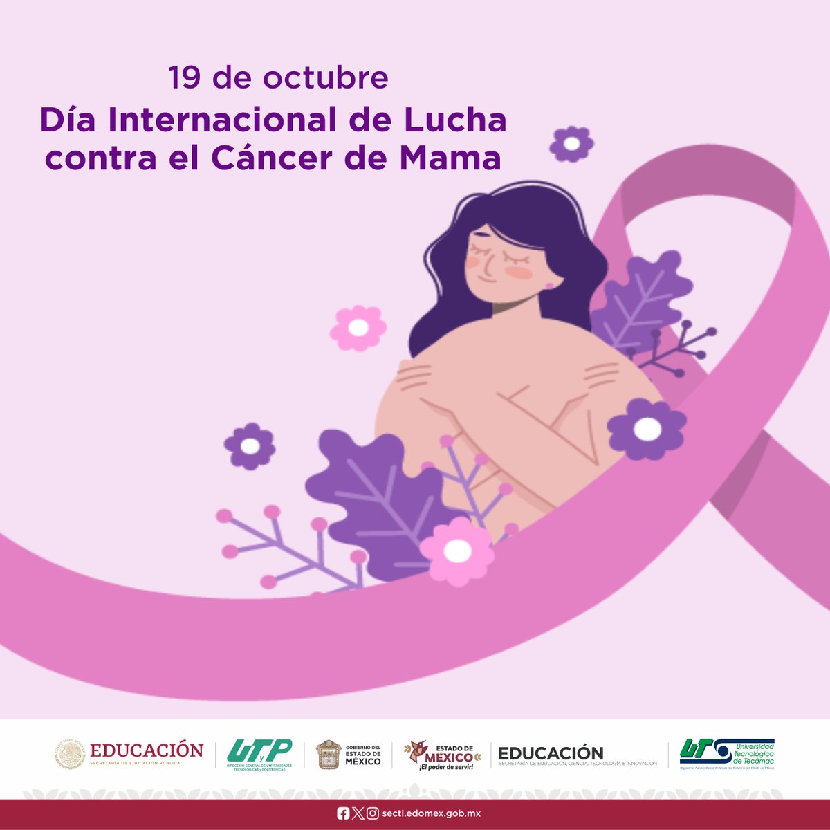 UTTECoficial's tweet photo. 🎗️ 19 de octubre | Día Internacional de Lucha contra el Cáncer de Mama 💗
Autoexplórate, infórmate, acompaña. Un chequeo a tiempo puede marcar la diferencia. #CáncerDeMama #Prevención #OrgulloUTTEC https://t.co/oaup5jA9EZ