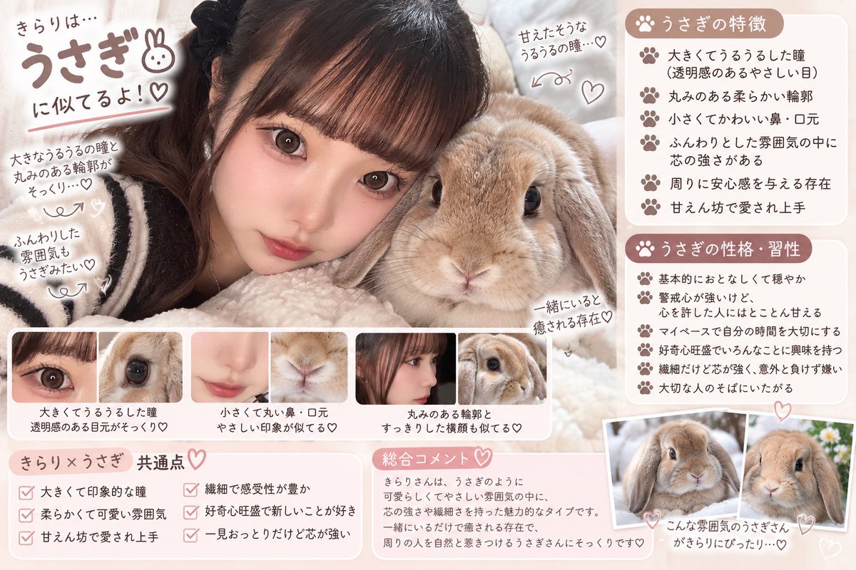 kirari0506's tweet photo. なんか、違う文でやってもうさぎさんになるってことは、うさぎ顔ってこと？🐇⸒⸒
猫かと思ってた。性格がうさぎ？
てか、爆笑 特に2枚目別実なんやけど爆笑
 #アイドル  #アイドル準備中  #ChatGPT https://t.co/WJ8DVE7dbF
