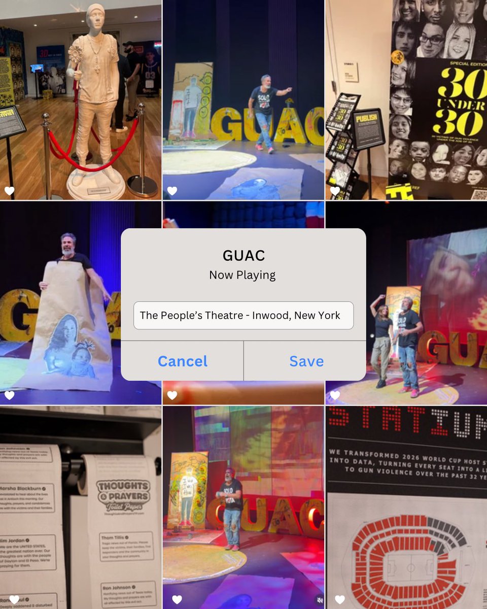 ChangeTheRef's tweet photo. NEW YORK - 
NOW until October 10th

Experience GUAC, Manuel Oliver’s fearless, funny, and deeply moving celebration of his son Joaquin “Guac” Oliver-and a powerful call to action.

Tickets on sale NOW: https://t.co/mezCHG0i6k https://t.co/CCqeoPL7T7
