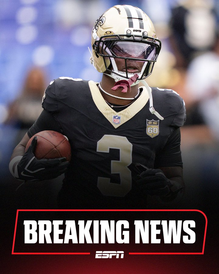 Laura318US's tweet photo. Breaking: The Saints are placing RB Travis Etienne Jr. on injured reserve due to his hamstring injury. https://t.co/exbmWbe0uA