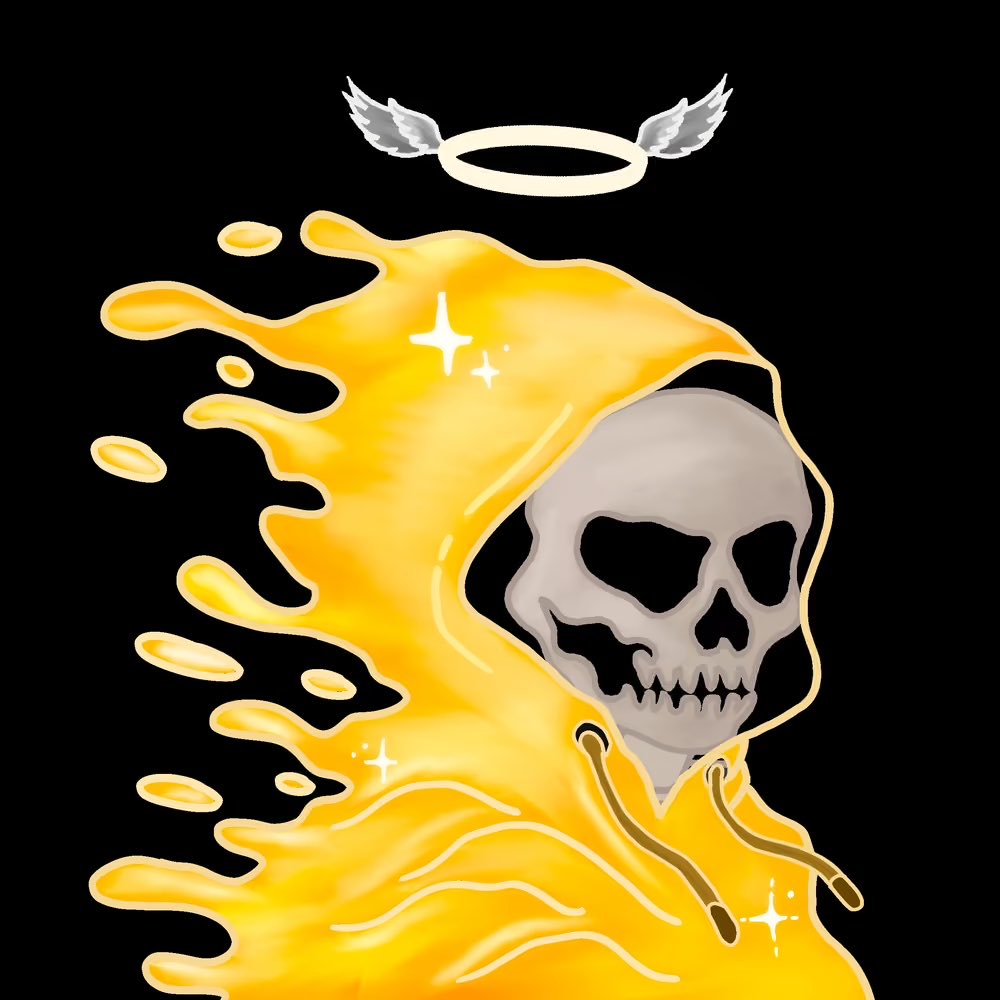 TheWaveaArt's tweet photo. Doing something unique with this Rank #54 RhNark 🔥👀

Im hosting a Charity Auction on Twitter for this Rare Gold Hoodie Skelly RhNark, 

Post your Bids below ⬇️ 
No Minimum amount, the highest bidder wins and ALL PROCEEDS WILL GO TO THE CYPTO CHARITY of buyer’s choice 

LFGo RhNarks for the Better 🤗🤍