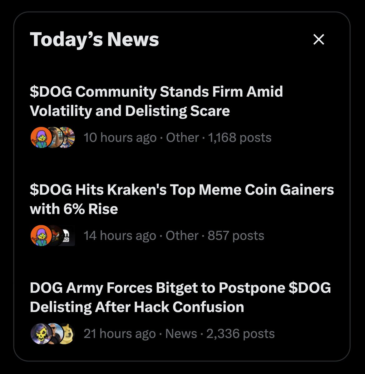 LeonidasNFT's tweet photo. THE $DOG ARMY IS TAKING OVER X

A COMMUNITY THIS STRONG DESERVES TO BE AT LEAST $1B+

YOU HAVE BEEN WARNED!!!!!!!!!!!!!!!!!!!!!! https://t.co/e7QwjMFVL8