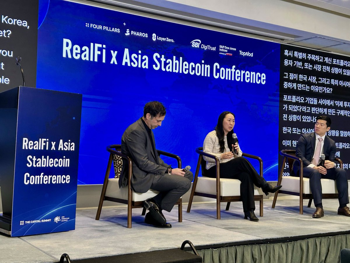meigga's tweet photo. What a great week in Korea for Korea Blockchain Week. Institutions are increasingly coming onchain. At our @a16zcrypto KBW Summit, I moderated an all-star panel with @YuvalRooz (@digitalasset @CantonNetwork), @PaulFrambot (@Morpho), and @jinglejamOP (@Optimism) on the strong momentum behind institutional adoption in Korea, how to think about progressive privacy, and why local stablecoins matter. At the Asia Stablecoin Conference, @alexlimasia (@LayerZero_Labs) and I discussed how crypto rails are being used for "mundane" transactions like payroll, merchant settlement, and treasury management. That's a great sign: stablecoin transaction volume that doesn't move with crypto prices reflects real consumer and institutional adoption. I also managed to eat half my body weight in kBBQ and ramen along the way!