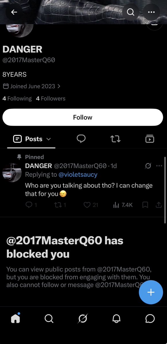 p1qa5i's tweet photo. Imagine talking all that shit, bragging about yourself, then blocking me when I give the same energy back 😭💀 You could’ve handled the shit-talking like a grown man, but your goofy ass folded and hit block. Don’t dish it out if you can’t take it, pussy. You ran from the beef https://t.co/Xu1JL4m173