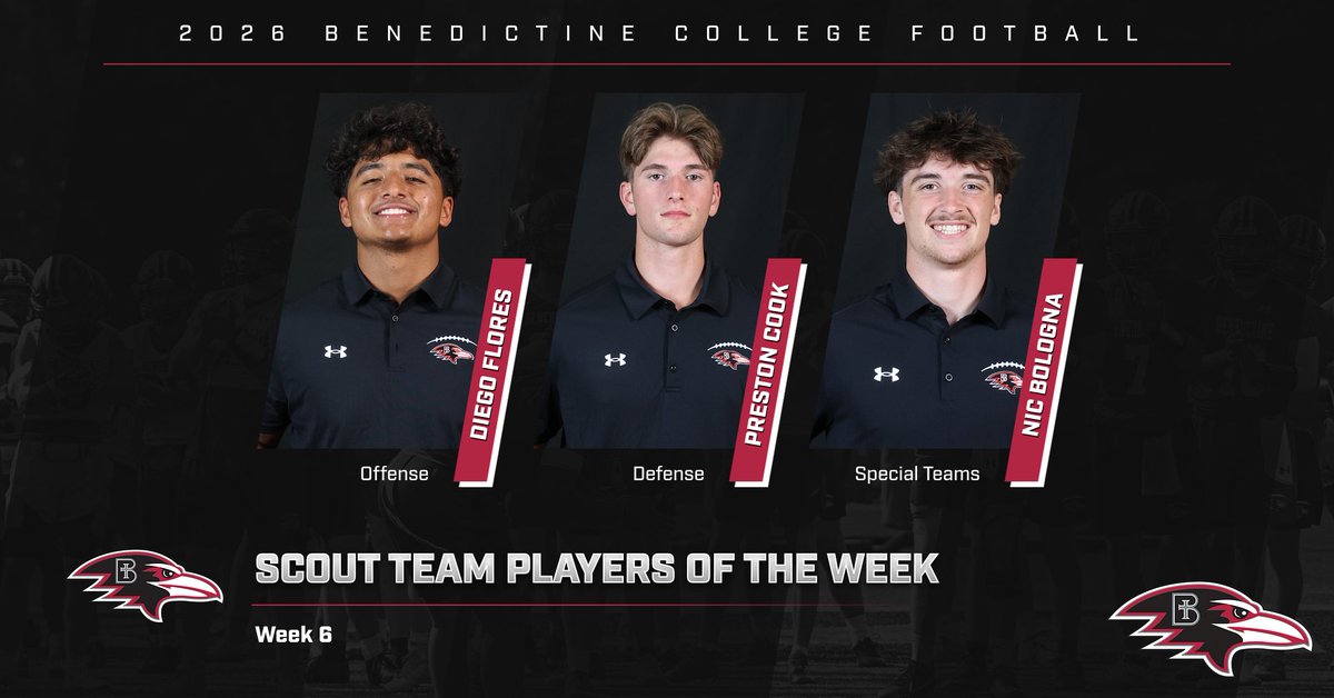 RavenFootballBC's tweet photo. Week 6 Scout Team Players of the Week!    

#UnleashGreatness https://t.co/skFPOw0sAI
