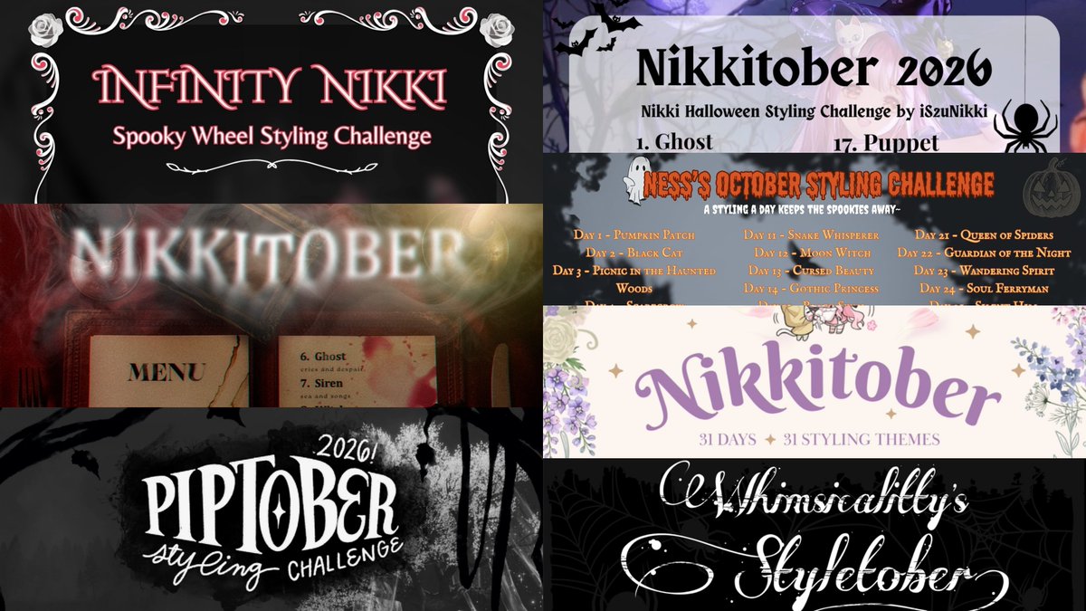 PistoufleIN's tweet photo. October challenge recap 💫

There's a lot of challenge coming out wich is amazing but also a lot so I'm putting them all here
(Mainly for me to have on hand but also if it can help ppol keep track  and spread those challenge)
/!\ none of those challenges are mine I'm just sharing https://t.co/SF6IoUVzAg