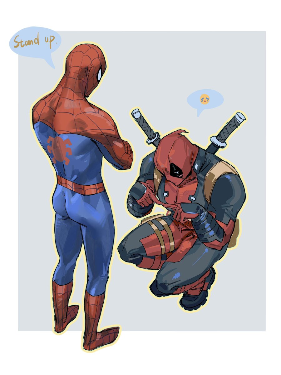 MMMrabbitmmm's tweet photo. #Spideypool https://t.co/ulONYOxBIM