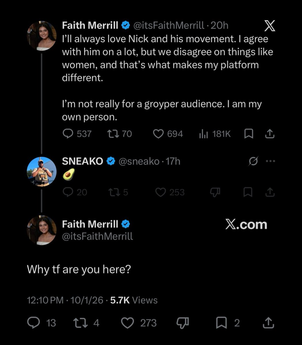 ImperiumFirst's tweet photo. Sneako tried to move in on Nick Fuentes’ sloppy seconds and got rejected lmaooo https://t.co/OsNKjO4Hw6