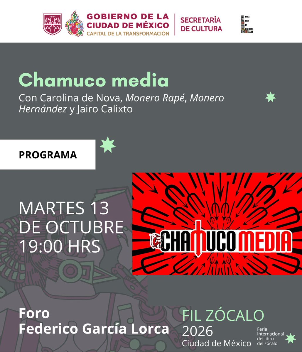 BRIGADACULTURAL's tweet photo. 📣 @monerohernandez @Almadia_Edit @carodenova  @El_Chamuco @monerorape @jairocalixto https://t.co/oPXP0BaZ3a