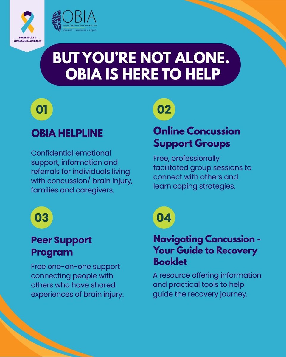 OntarioBIA's tweet photo. ๐ Thursday Check-In | Concussion Awareness Week
Concussion symptoms arenโt always visible. Take a moment to check in with yourself or someone you care about.
๐ OBIA Helpline: 1-800-263-5404
#ConcussionAwarenessWeek #ThursdayCheckIn https://t.co/QfqevCw7iq
