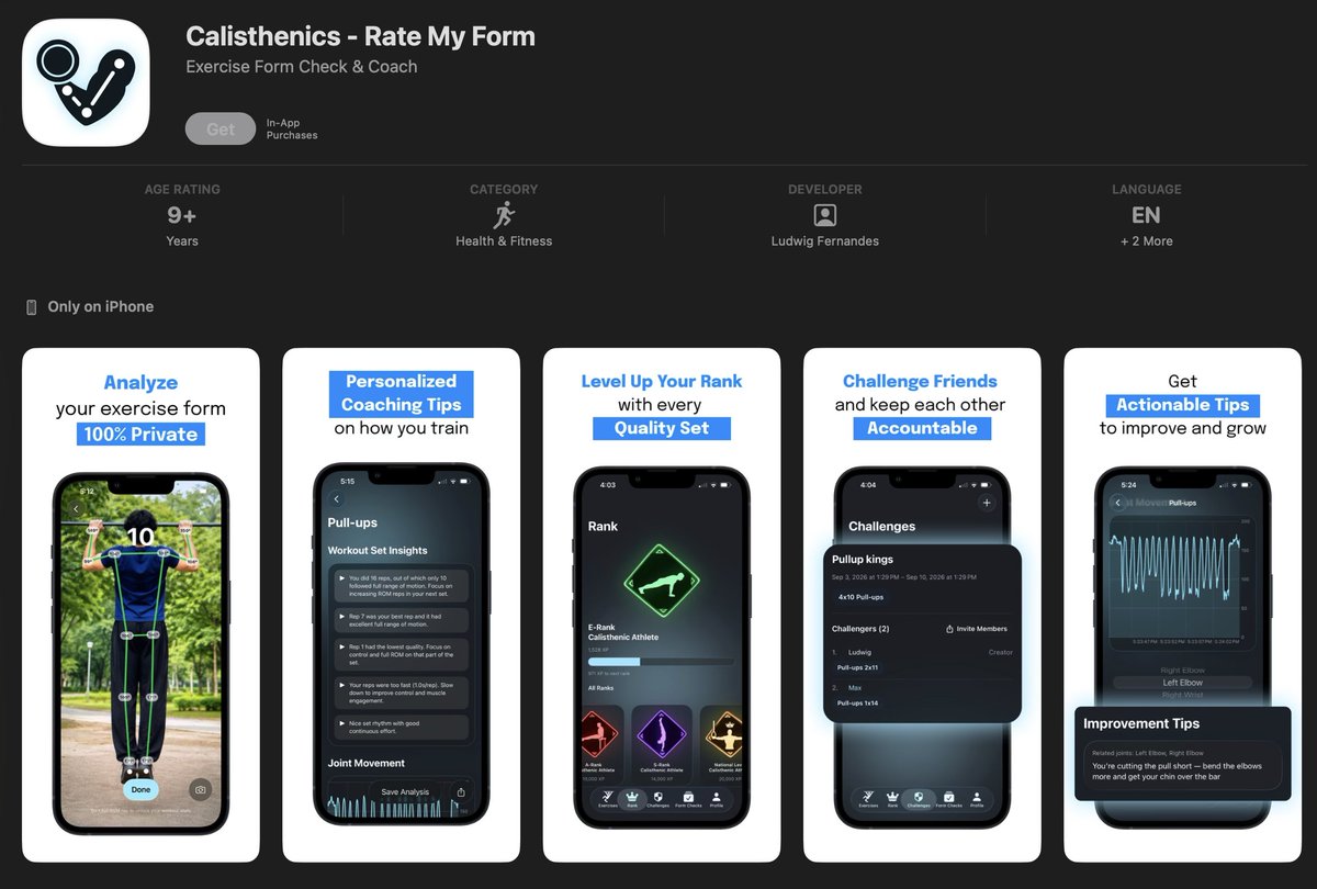 hackernoon's tweet photo. How Rate My Form uses SwiftUI, AVFoundation, and MediaPipe to analyze calisthenics reps on-device, plus lessons from debugging and distribution.
#shipaton #iosdevelopment...Show more https://t.co/GKkAXGyWfz