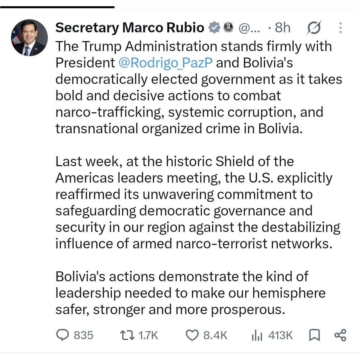 Ollie_Vargas_'s tweet photo. Why has the US ordered the arrest of Bolivia's Attorney General + seized the whole prosecutors office? 

1. Protect Fernando Cerimedo (a State Dept asset)
 
2. Control justice system as anti-neoliberal protests begin. A new strategy to directly repress local populations in region https://t.co/JnbA2FJCXf