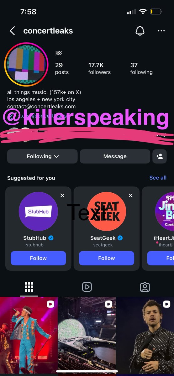 killerspeaking's tweet photo. @SeatSecure @concertleaks https://t.co/UJ2sHbGVBh