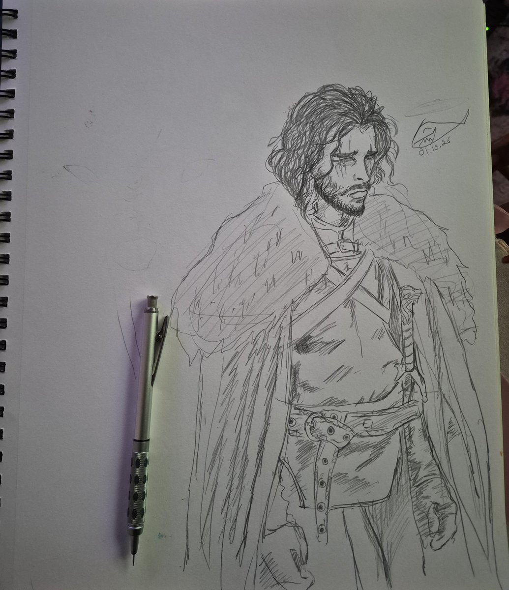 PervBarracuda's tweet photo. Jon Snow sketch for Day 1 of #inktober2026 

#art #artist #エロ絵 #GoT
 #asoiaf #大人向け  #R指定  #セクシーアート #アート好きな人と繋がりたい https://t.co/sthnwvyh7G