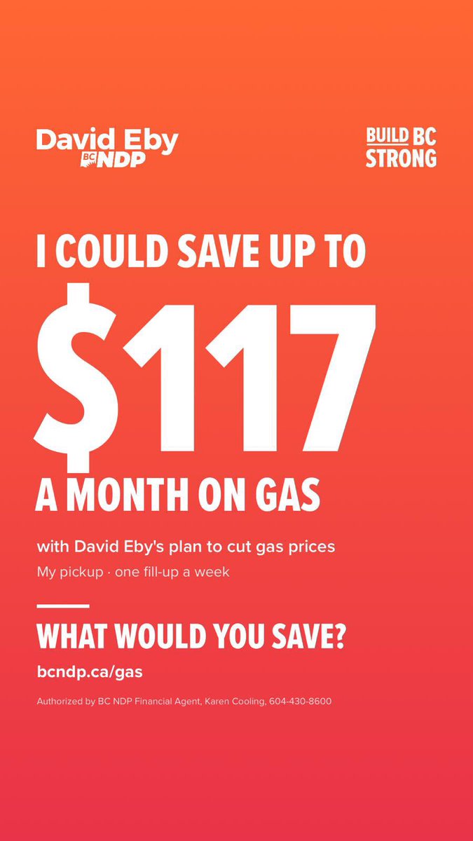 JagrupBrar1's tweet photo. With gas prices driving up household costs, our plan would lower prices by up to 30¢ per litre, saving drivers up to $20 per fill-up and helping a typical two-car Surrey family keep more money each month. 

The calculations in these slides are based on one fill-up per week. https://t.co/euhEH6moSV