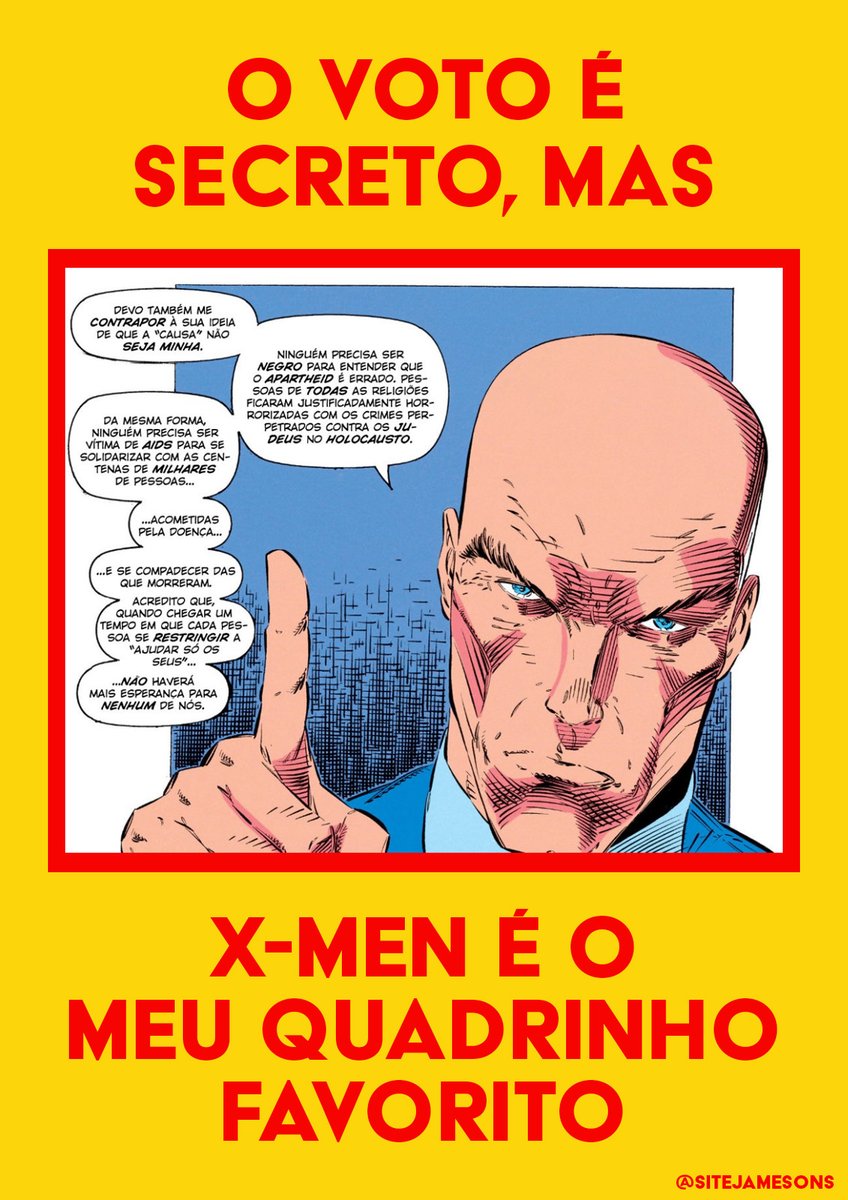 SiteJamesons's tweet photo. O voto é secreto, mas X-Men é o meu quadrinho favorito (PARTE 1) https://t.co/6tkFDylRWV