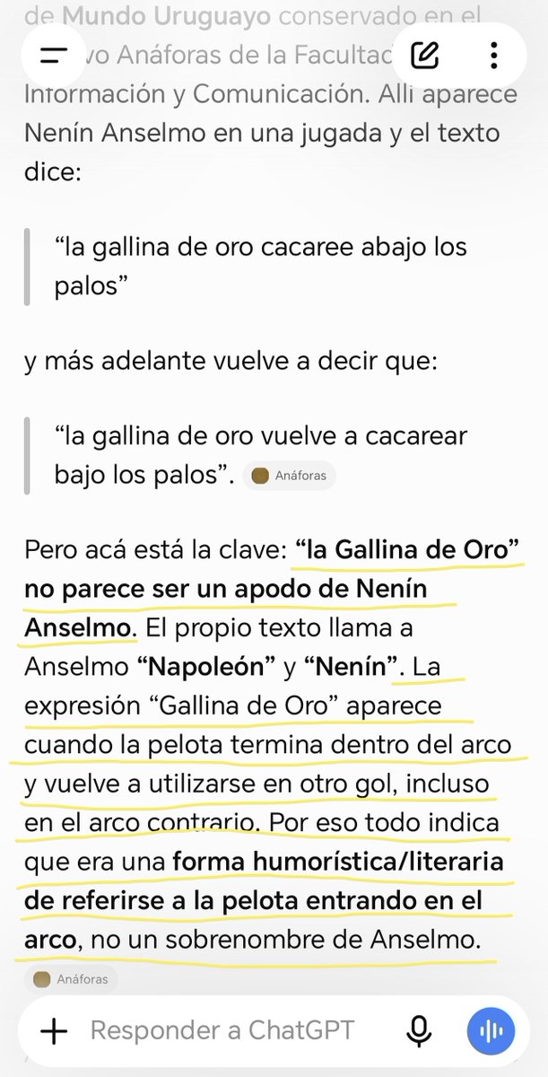 JohanCruyff142's tweet photo. Uuuuuuh, es preocupante, estás muy mal gallinita @ViejoNacional, voy a proceder a cerrarte el toor como en el caso de ayer y tantos otros:
La expresión "la gallina de oro cacaree abajo los palos" es una frase muy usada en las crónicas deportivas en aquellos años de 1931 y 1932, no hace referencia a Peregrino Anselmo gloria de @OficialCAP ni a ningún club, a la pelota se le llamaba por la prensa "gallina de oro" y cuando era gol dicha gallina de oro cacareaba bajo los palos
Asumí el apodo estúpido mononeural, jubilate plumífero gaga y dejá de inventar cosas para que te cierre el toor
Del artículo está bueno que ya se nos reconocía como DECANOS, el partido fué en 1932 en nuestro aniversario 41 (hace las cuentas nabo), y ya se hablaba de la fidelidad en las malas de la hinchada carbonera
Me voy a lavar la chota que me la dejaste llena de caquita gallinita golosa