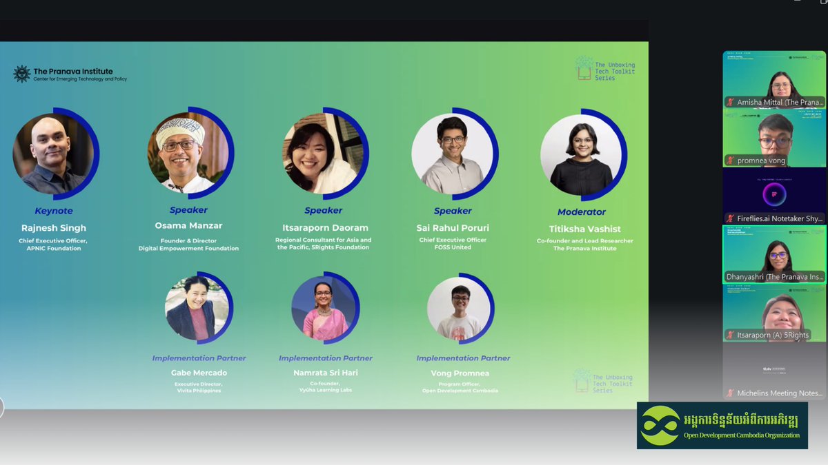 opendevcam's tweet photo. #ODC joined The Pranava Institute’s virtual launch of the “Internet We Choose to Build” initiative on 1 Oct 2026🎉

We also shared our experience adapting the #UnboxingInternetInfrastructuresToolkit into Khmer and using it with students🌐

Explore toolkit: https://t.co/nWnmzumKoA https://t.co/dno2NA9Y2e