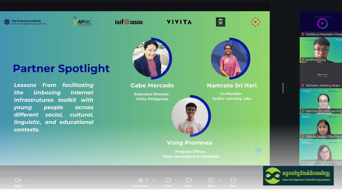 opendevcam's tweet photo. #ODC joined The Pranava Institute’s virtual launch of the “Internet We Choose to Build” initiative on 1 Oct 2026🎉

We also shared our experience adapting the #UnboxingInternetInfrastructuresToolkit into Khmer and using it with students🌐

Explore toolkit: https://t.co/nWnmzumKoA https://t.co/dno2NA9Y2e