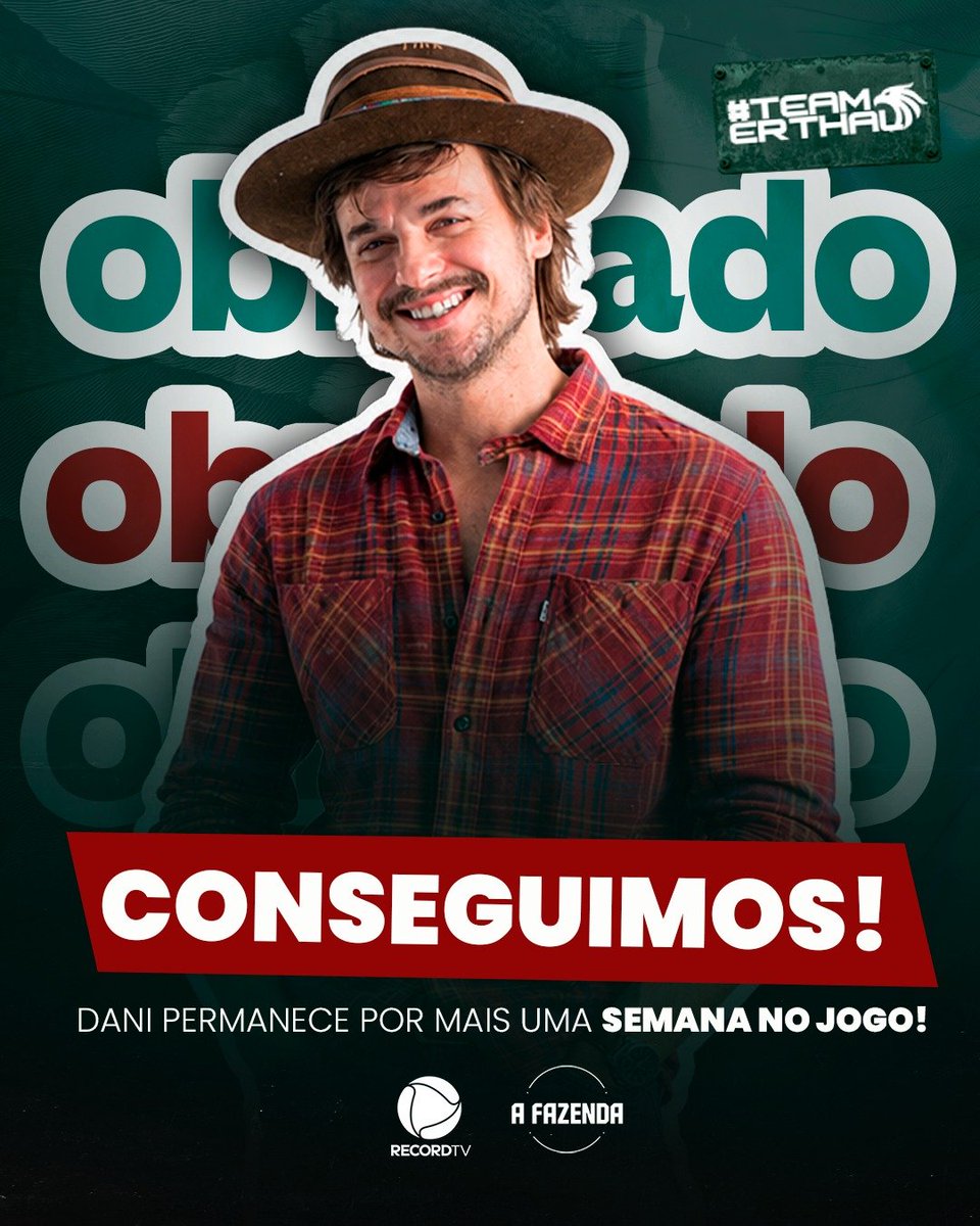erthalera_'s tweet photo. CONSEGUIMOS! 💜🦅

Depois de tantos votos, mutirões, esforços e uma torcida que não desistiu em nenhum momento, nosso Daniel Erthal CONTINUA NA FAZENDA 18! 

Cada voto fez a diferença. Cada pessoa que participou, divulgou e acreditou fez parte dessa conquista. Hoje é dia de comemorar porque mostramos a força do #TeamErthal! 💪🏻💜

OBRIGADA A TODOS QUE FIZERAM PARTE DESSE MOMENTO. Seguimos juntos, firmes e fortes por ele! 🦅🔥

#TeamErthal #AFazenda18