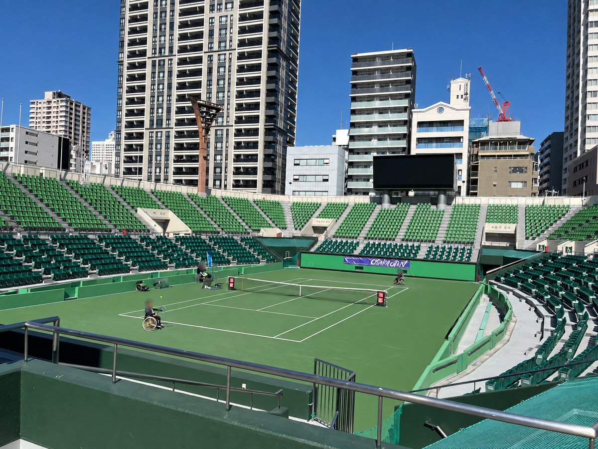 hashimoto_EG's tweet photo. 🔥本日がラストチャンス🔥

橋本エンジニアリングのOSAKA OPEN 2026出展は本日最終日🎾

小田凱人選手のTS-Xを間近で見られるほか、X70・X60は試乗OK♿

まだ実車を見ていない方、乗ってみたい方はぜひこの機会に！

靱テニスセンターで待ってるに～😊

#OSAKAOPEN　#橋本エンジニアリング　#車いす https://t.co/pBho1rpG2E
