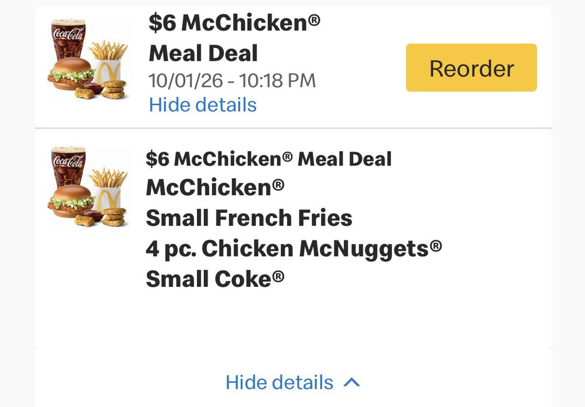 MudAlpennau's tweet photo. @McDonalds why the FUCK did you guys give me SMALL FUCKING FRIES WHEN I ORDERED $6 MEAL MCCHICKEN I want my fucking Mc chicken that I ordered with the chilly sauce https://t.co/Dvchyp10eR