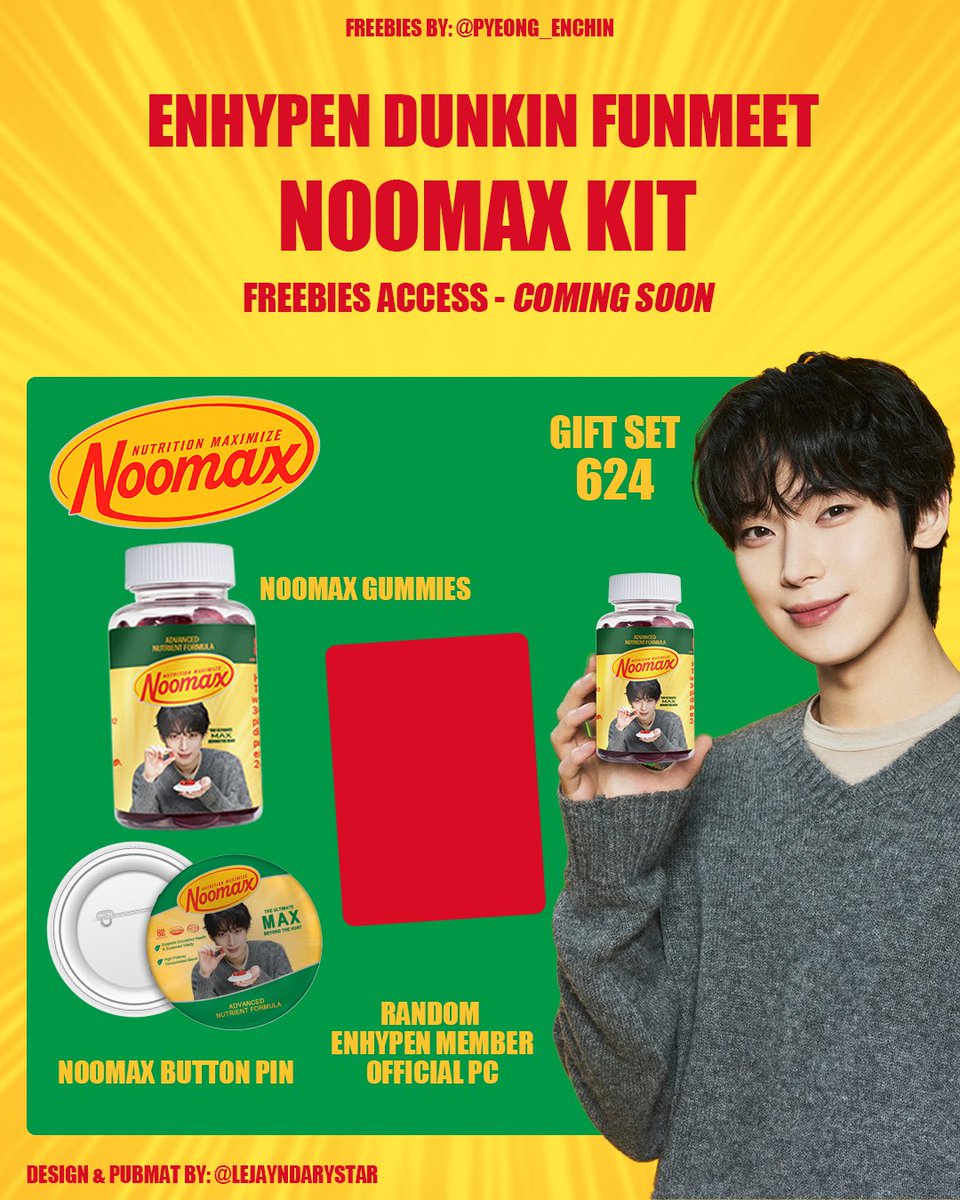 pyeong_enchin's tweet photo. enhypen x dunkin endless funmeet

hellooo, come get your noomax kit! see u tomorrow @ baragi zone~ 💫💪

(will give sunoo official merch on the first 2 baragis! ☺️) 

#DunkinPH_ENDLESS #ENDLESSFunMeet #ENHYPEN #엔하이픈 #SUNOO #선우 https://t.co/rVIg8tJUKa