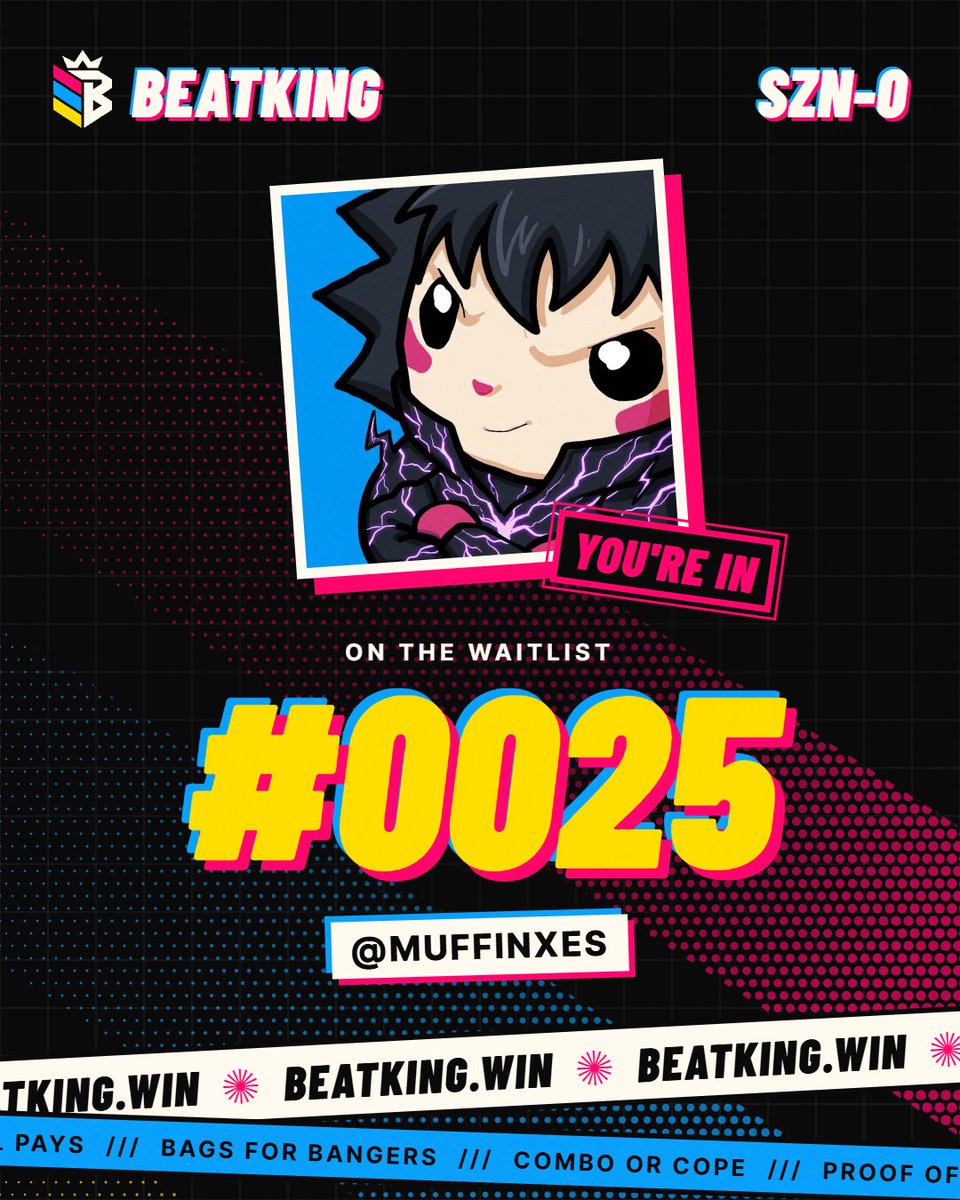 Kaivaneth's tweet photo. Locked in the @beatking_win waitlist 🔥

A Solana game where skill pays

TAP IN and get exclusive launch items 👇
https://t.co/Y58gpd2pOD https://t.co/CETttlAIaH