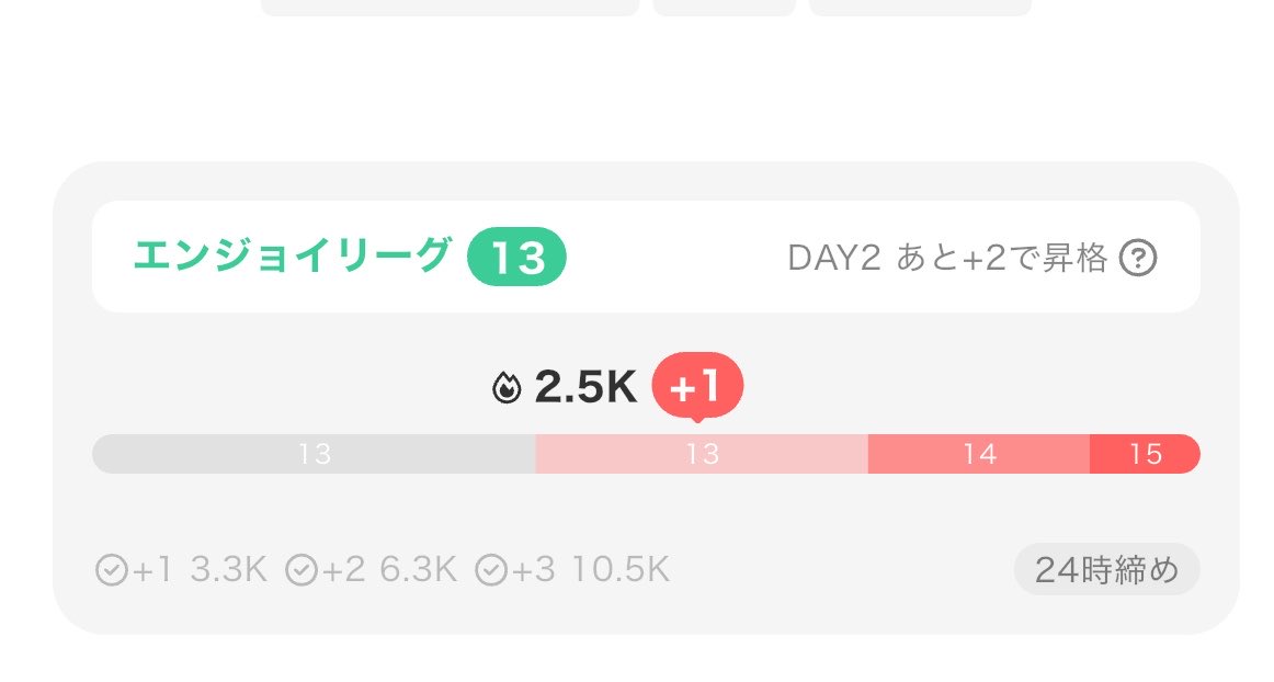 noise_gravity's tweet photo. ん？
もしや、1日に上がれるランクってこのゲージ分だけってことなん？
今日+3までいけば15ってことか、、、

あれ、割とやばめ？🤣
余剰のポイントは繰り越しってことでええんかな https://t.co/yZs1fkdkAo