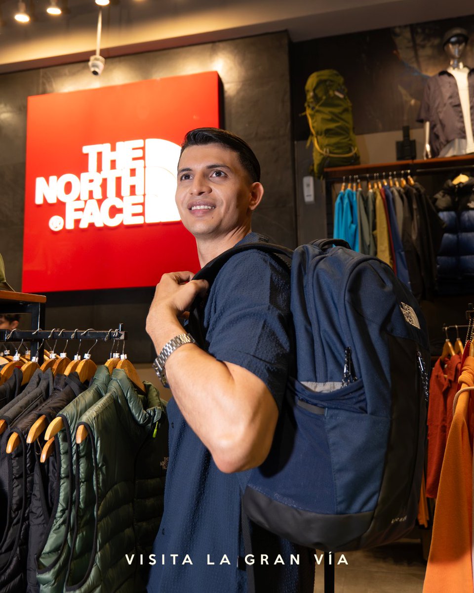 LAGRANVIASV's tweet photo. Tu próxima aventura comienza en La Gran Vía. 🎒✨

Visita @thenorthfacesv y encuentra mochilas para llevarte más lejos.

📍La Gran Vía.
La Gran Vía, ya es parte de ti. https://t.co/A4Rexdr6jB
