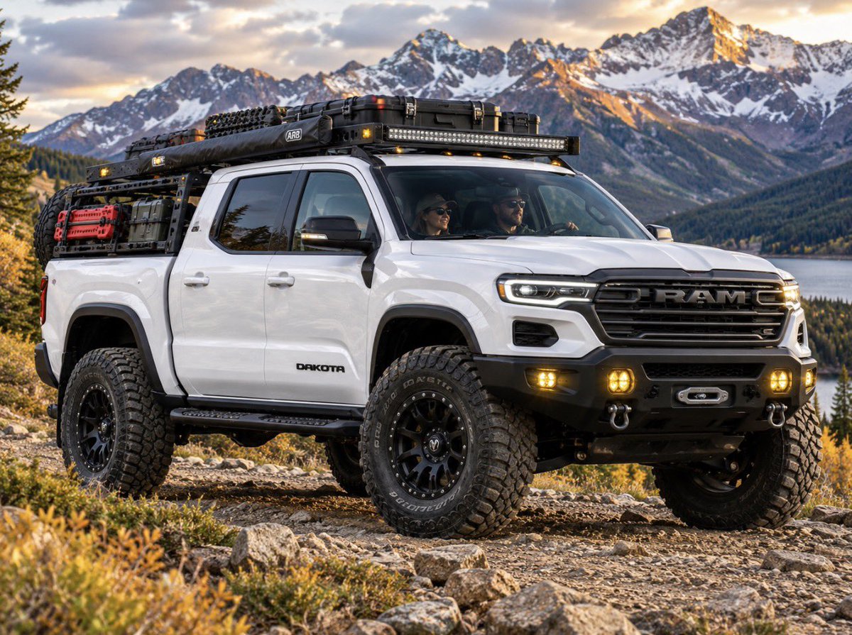 TechTrooperTX's tweet photo. Ram's 2027 Dakota is coming back and everyone's hyped. Cool. #ram #dakota https://t.co/s1MUZEjGKB
