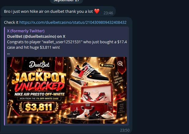 maduza's tweet photo. I just get dm that one of you won almost $4k on https://t.co/PzNzLrhb2Q and they made post about him

Congrats, still playing only here, btw promocode MAX2WIN still working and give you X2 for your deposit (Deposit $200 = get extra $200)

Here is that post with giveaway:
https://t.co/xOv8cWuVtp