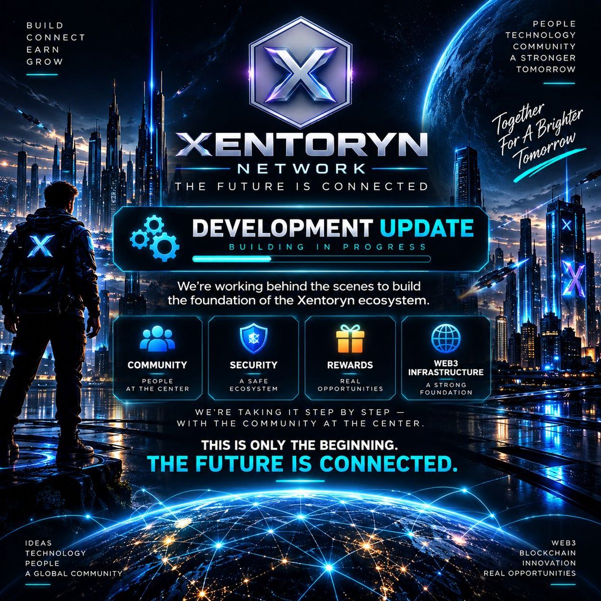 Xentoryn's tweet photo. 🛠️ Xentoryn Network — Building in Progress
We’re building the foundation of our Web3 ecosystem.
⚡️ Community | 🛡️ Security | 🎁 Rewards | 🌐 Web3
Step by step, with the community at the center.
🚀 The Future is Connected.
#Xentoryn #XTNR #Web3 #Crypto https://t.co/O9qsYBiFwP