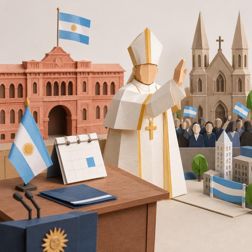 elBreve_X's tweet photo. Argentina establece tres feriados por la visita del papa León XIV

• El Decreto 1103/2026 declaró de interés nacional la visita oficial del papa León XIV y estableció el lunes 9 de noviembre com…

#Politica #Argentina #Leon #XIV #Gobierno #Ciudad #Autonoma #Buenos #Aires #Cordoba